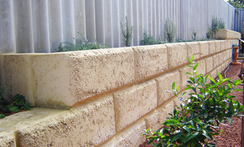 Natural limestone rock wall